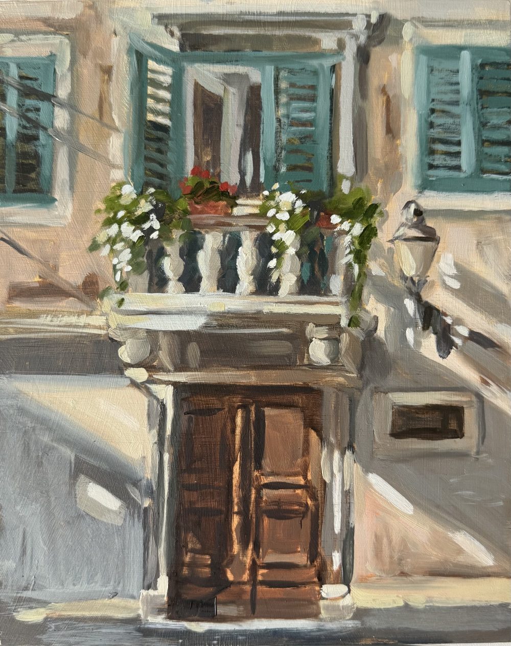 Balcony and Green Shutters